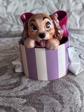 Disney Lady and the Tramp Purple and White Collectible Trinket Box